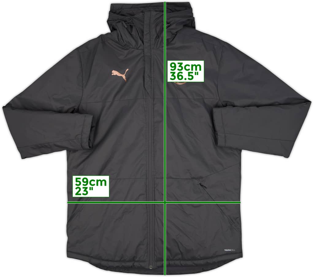 2020-21 Abrigo acolchado con capucha de banquillo Puma del Manchester City - 8/10 - (L)