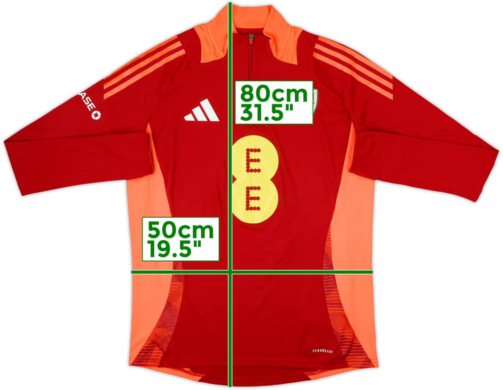 2023-24 Wales adidas 1/4 Zip Drill Top - 8/10 - (M)