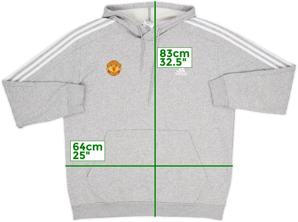 2023-24 Manchester United adidas Hooded Top - 8/10 - (XL)