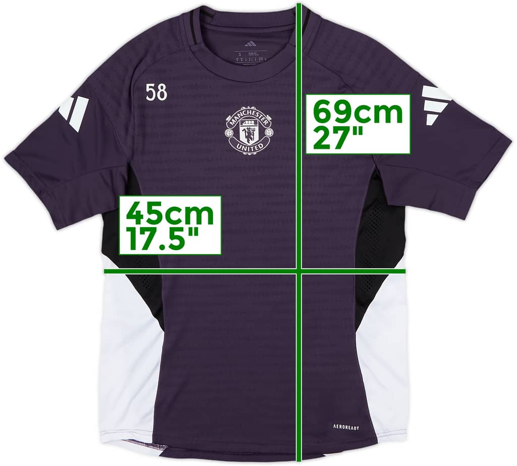 2020-21 Manchester United adidas Player Issue Training Shirt 58 - 9/10 - (S)
