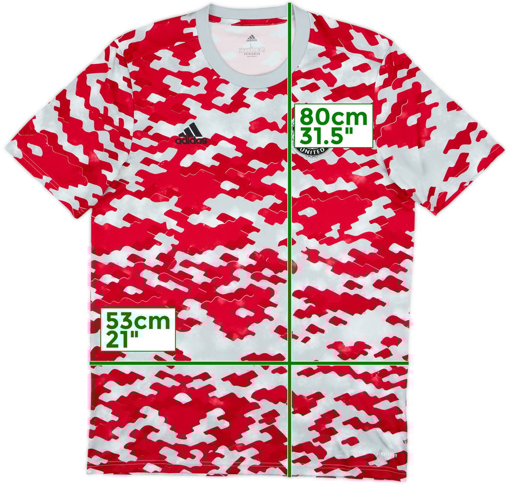 2021-22 Manchester United adidas Training Shirt - 10/10 - (L)