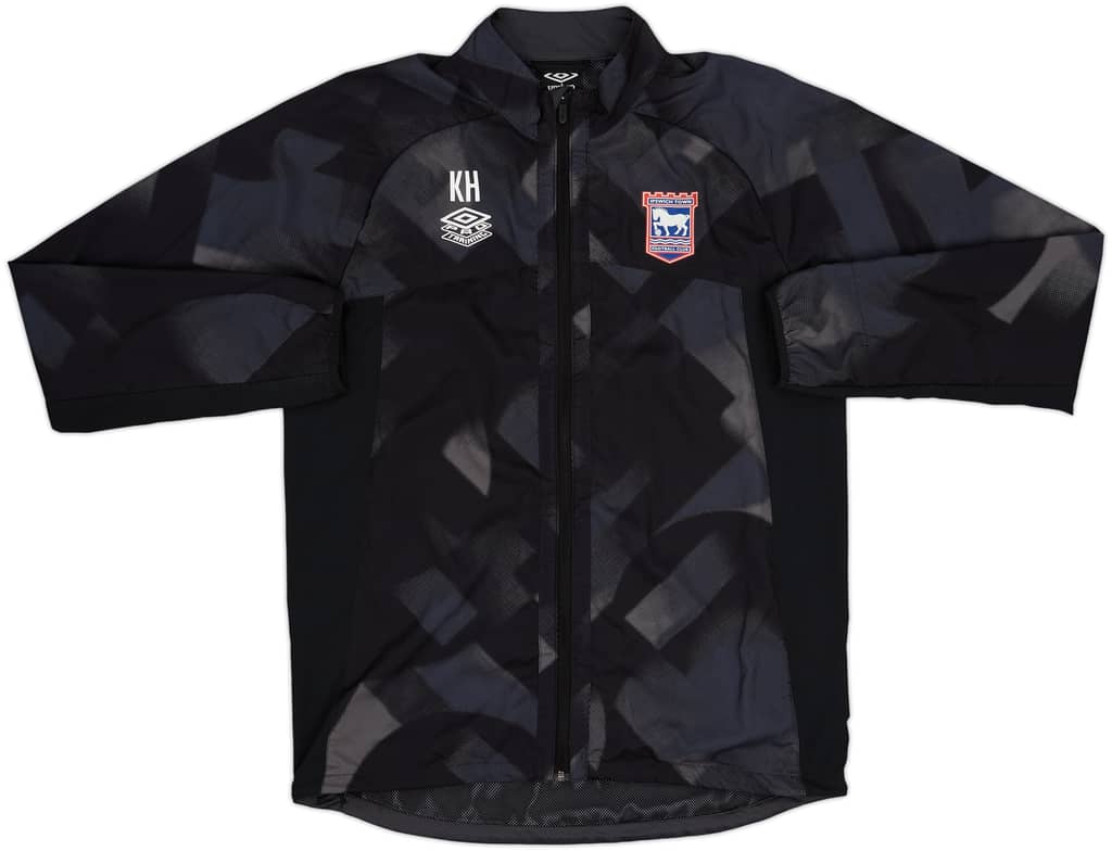 2023-24 Ipswich Staff Issue Umbro Track Jacket KH - 8/10 - (L)