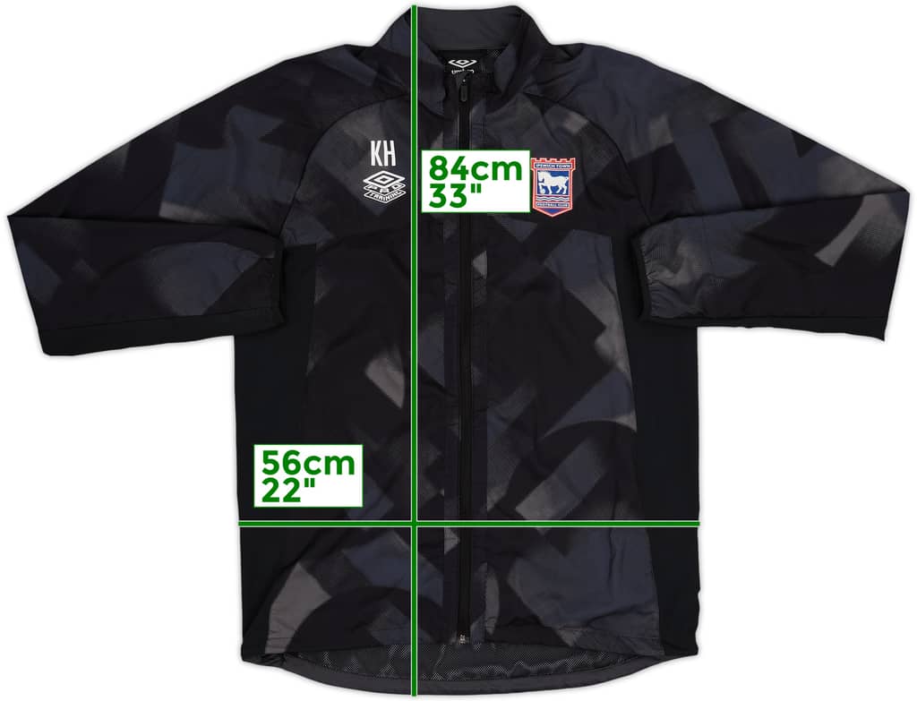 2023-24 Ipswich Staff Issue Umbro Track Jacket KH - 8/10 - (L)