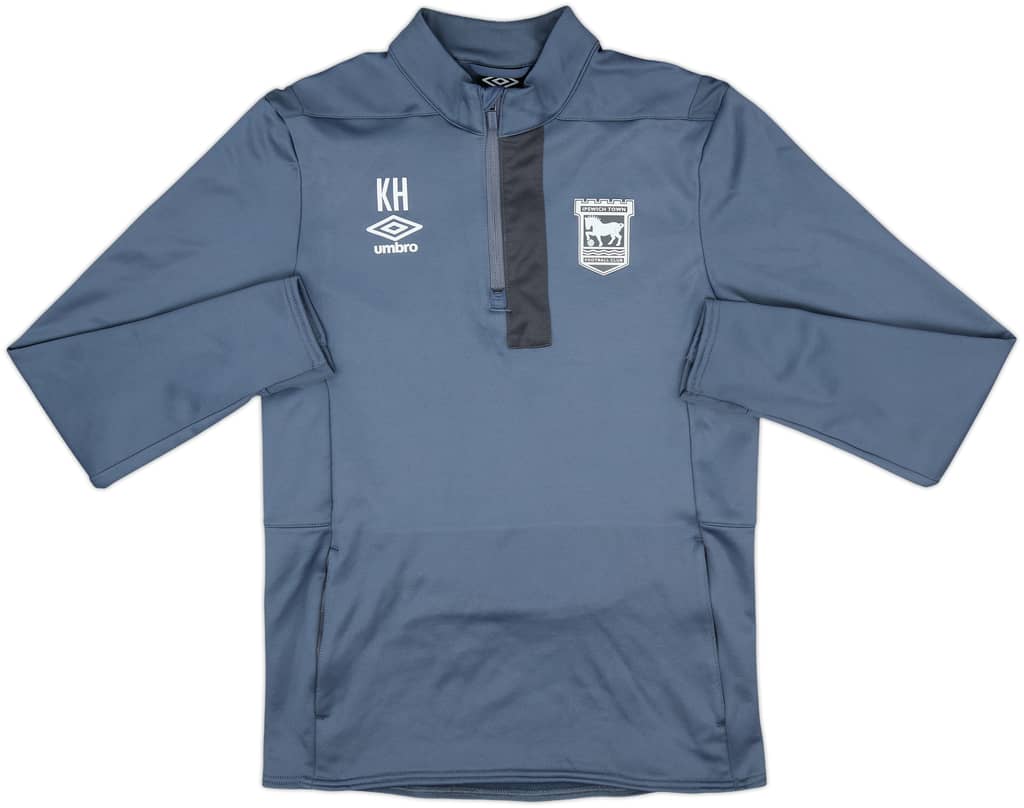 2018-19 Ipswich Staff Issue Umbro 1/4 Zip Drill Top KH - 10/10 - (XL)