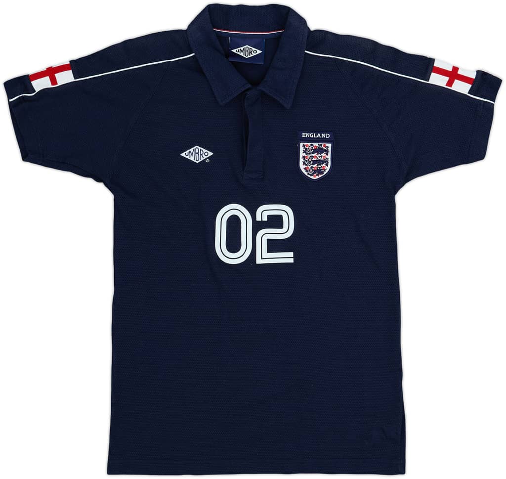 2002-04 England Umbro Polo Shirt #02 - 9/10 - (S)