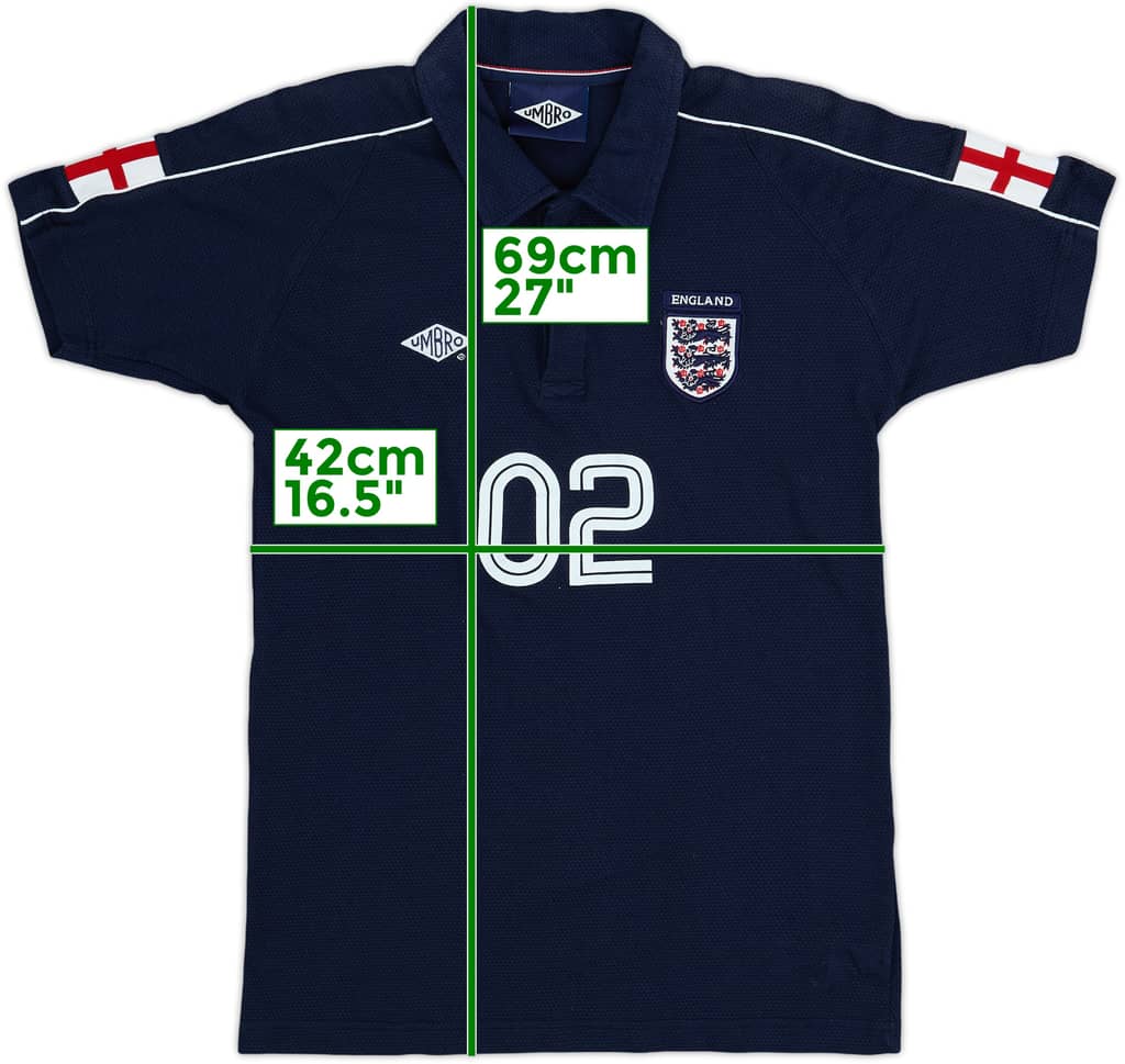 2002-04 England Umbro Polo Shirt #02 - 9/10 - (S)