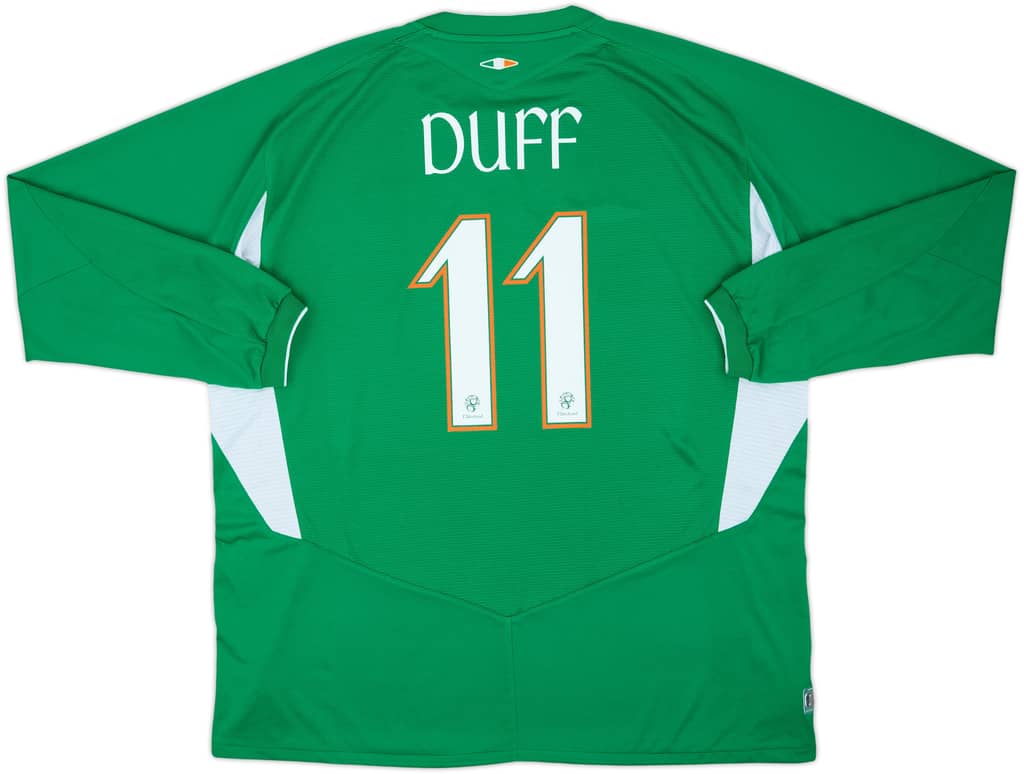 Camiseta de local de manga larga de Irlanda 2004-06 Duff #11 - 10/10 - (XXL)