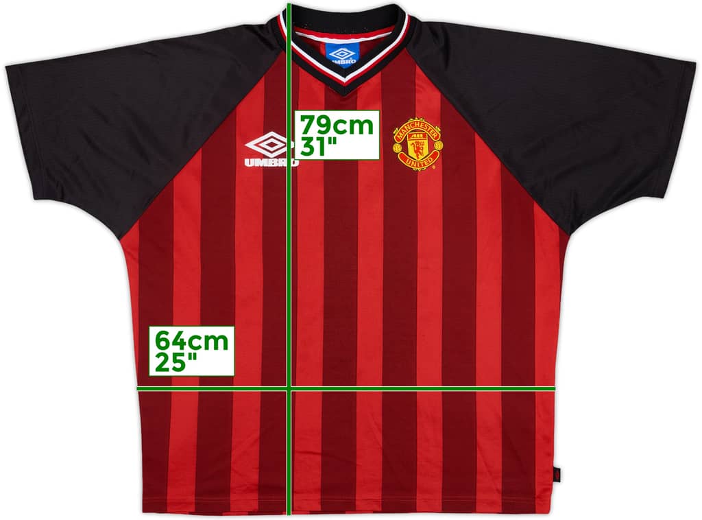 1998-99 Manchester United Umbro Training Shirt - 9/10 - (XXL)