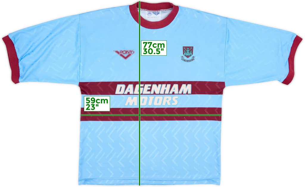 1993-95 West Ham Away Shirt - 6/10 - (XL)