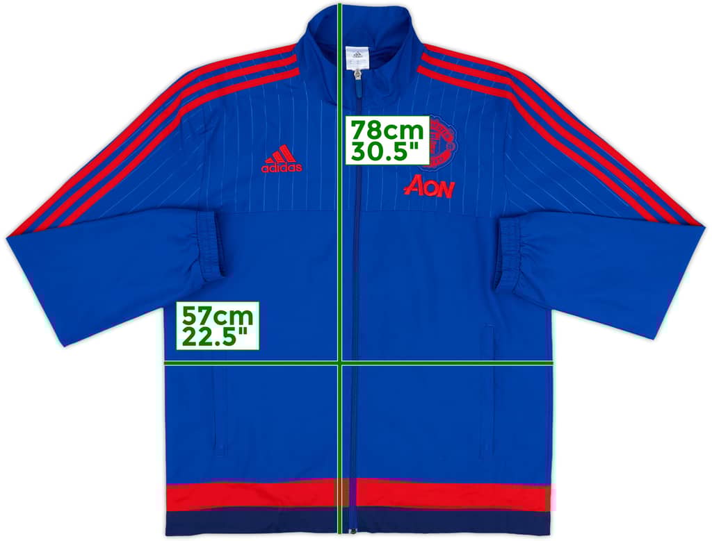 2015-16 Manchester United adidas Track Jacket - 9/10 - (M)