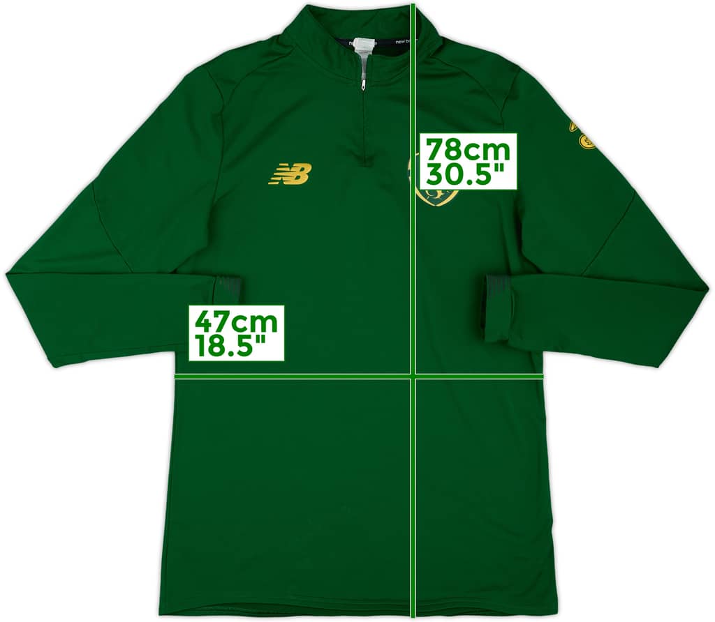 2017-18 Ireland New Balance 1/4 Zip Training Top - 8/10 - (L)