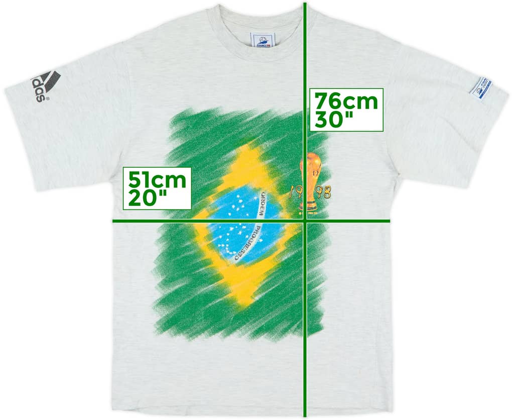 1998 Brazil 'France 98' Graphic Tee - 9/10 - (M)