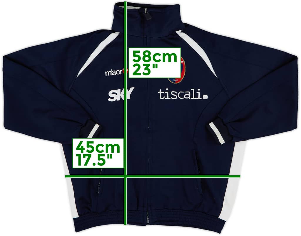 2008-09 Cagliari Macron Track Jacket - 7/10 - (XXS)