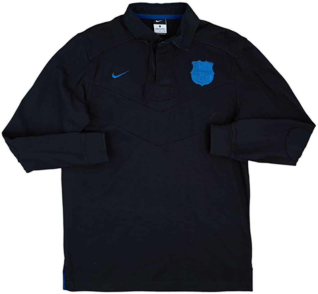 2011-12 Barcelona Nike L/S Polo Shirt - 8/10 - (L)