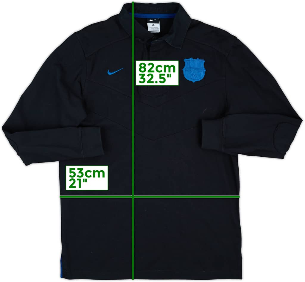 2011-12 Barcelona Nike L/S Polo Shirt - 8/10 - (L)