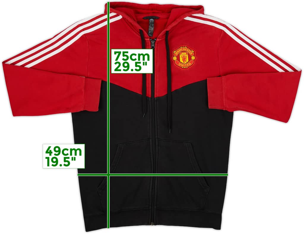 2021-22 Manchester United adidas Hooded Track Jacket - 8/10 - (M)