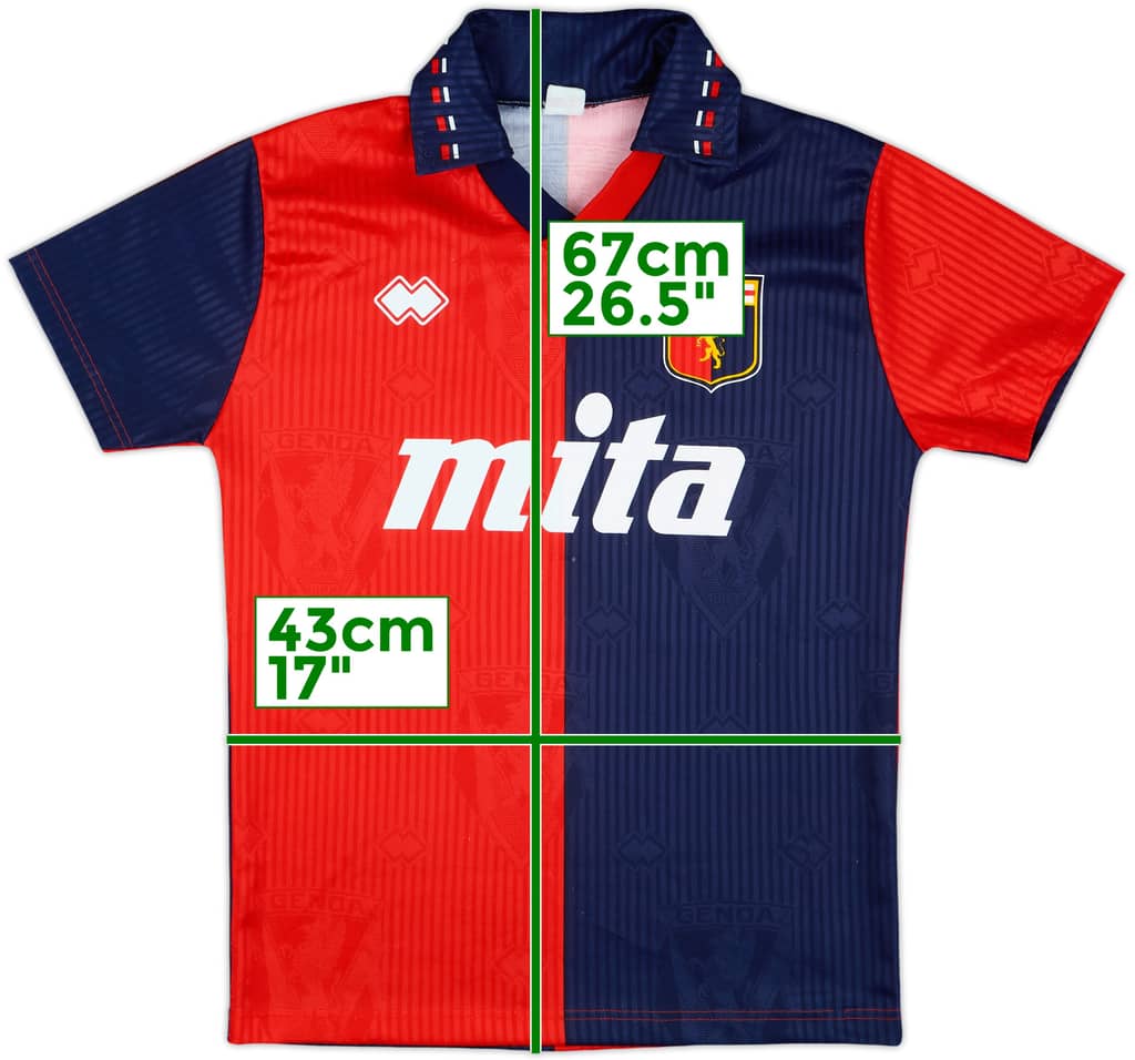 1990-91 Genoa Home Shirt - 8/10 - (M)