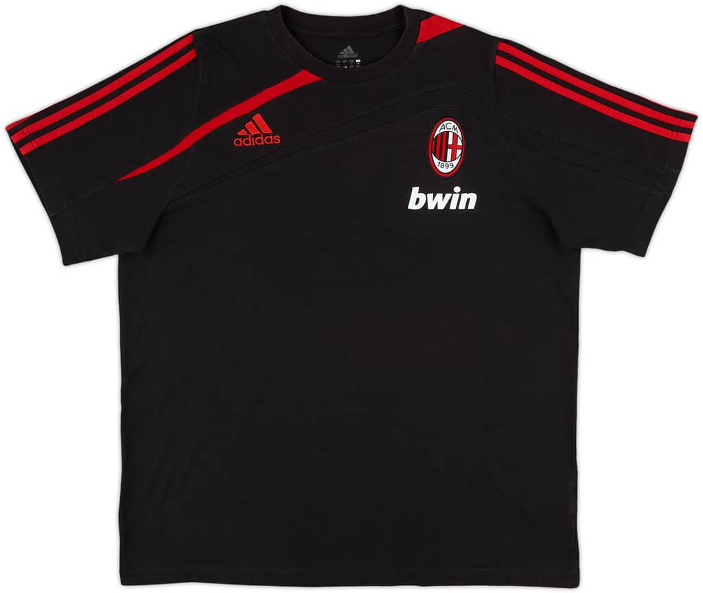 2009-10 AC Milan adidas Cotton Tee - 8/10 - (L/XL)