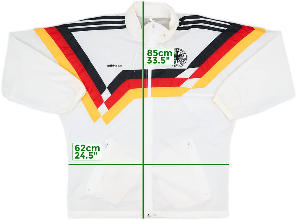 1990-92 Germany adidas Hooded Rain Jacket - 8/10 - (M/L)
