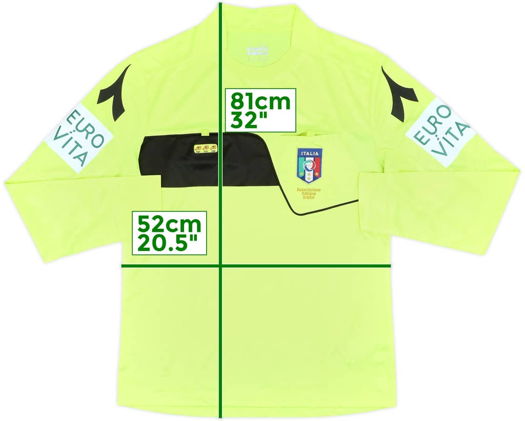 2018-19 Italy Diadora Referee L/S Shirt - 9/10 - (M)