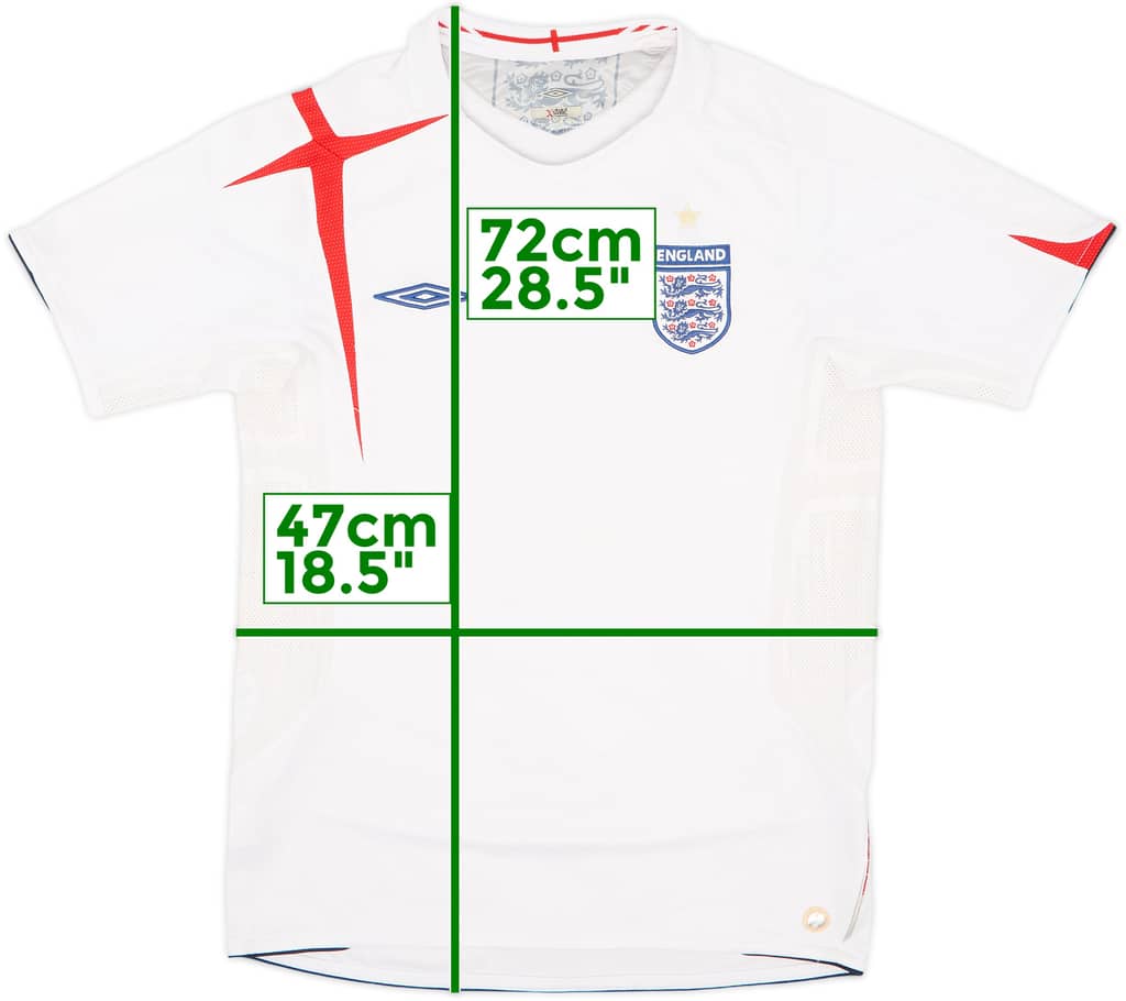 2005-07 Inglaterra Camiseta Local - 5/10 - (S)