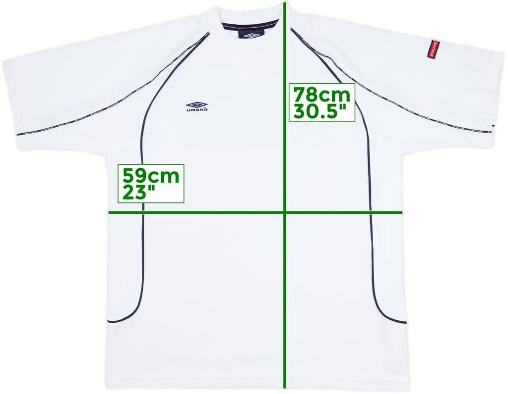 2000-02 England Umbro Training Shirt - 8/10 - (XL)