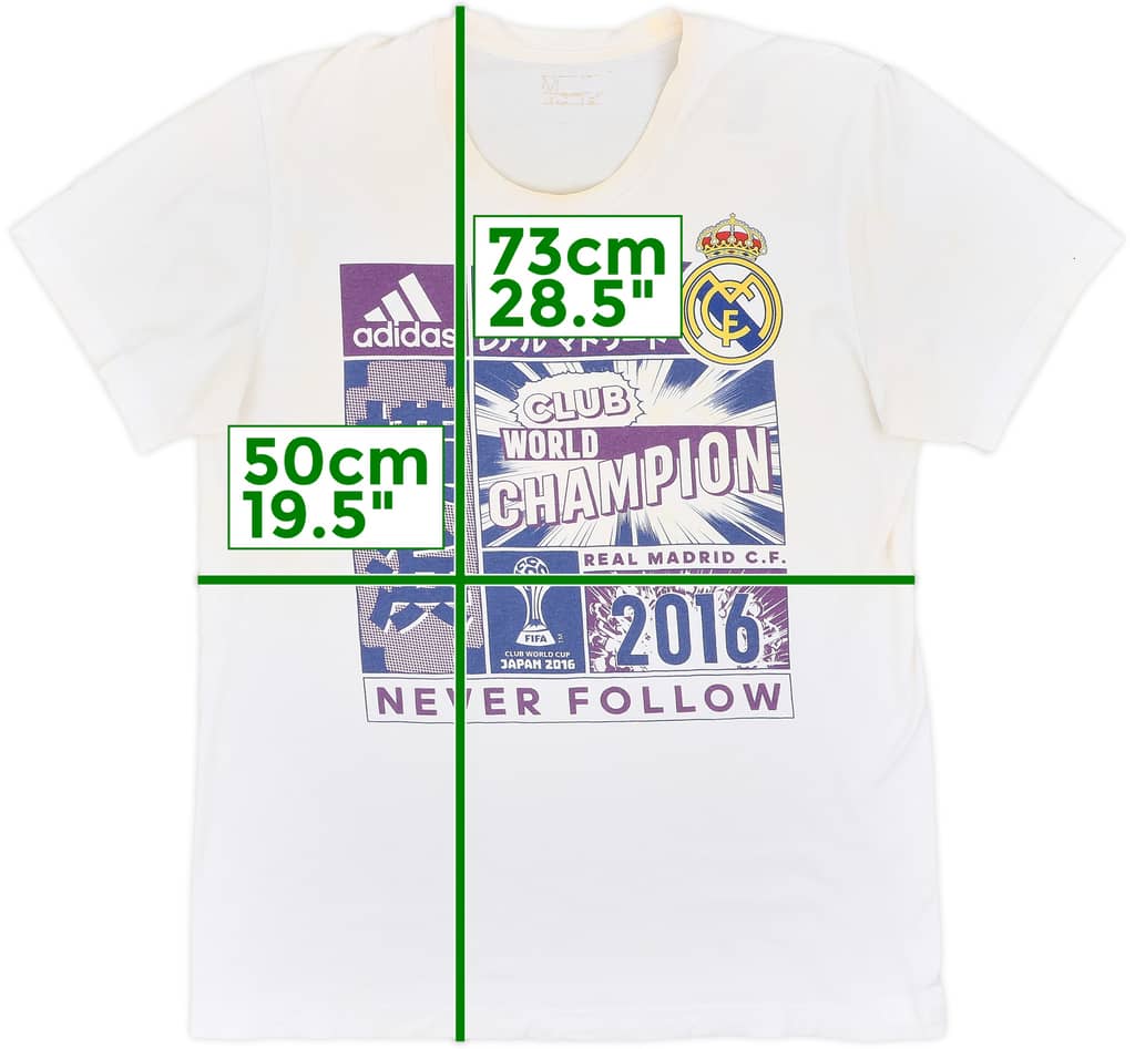 2016-17 Real Madrid adidas Graphic Tee - 6/10 - (M)