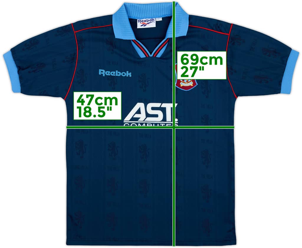 1995-97 Aston Villa Away Shirt - 9/10 - (L.Boys)