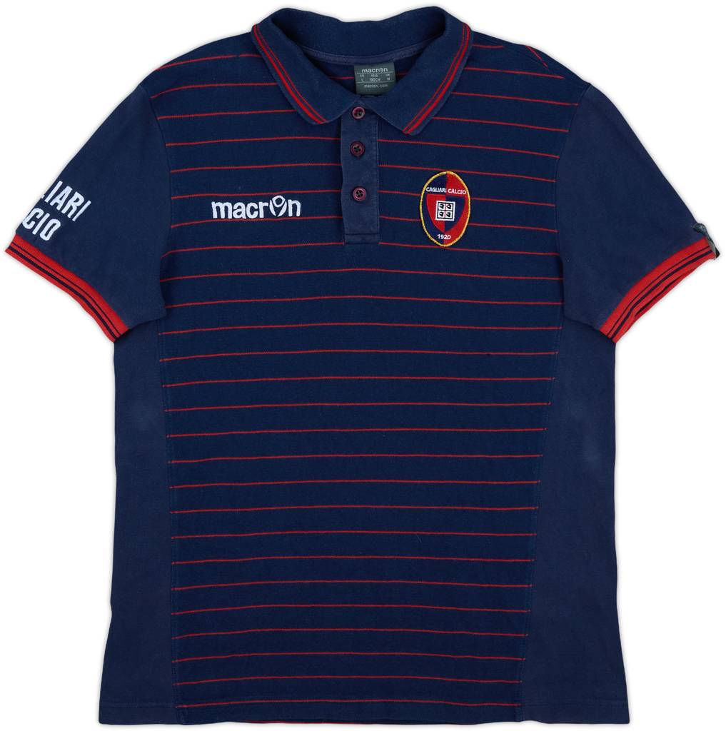 2009-10 Cagliari Macron Polo Shirt - 9/10 - (M)