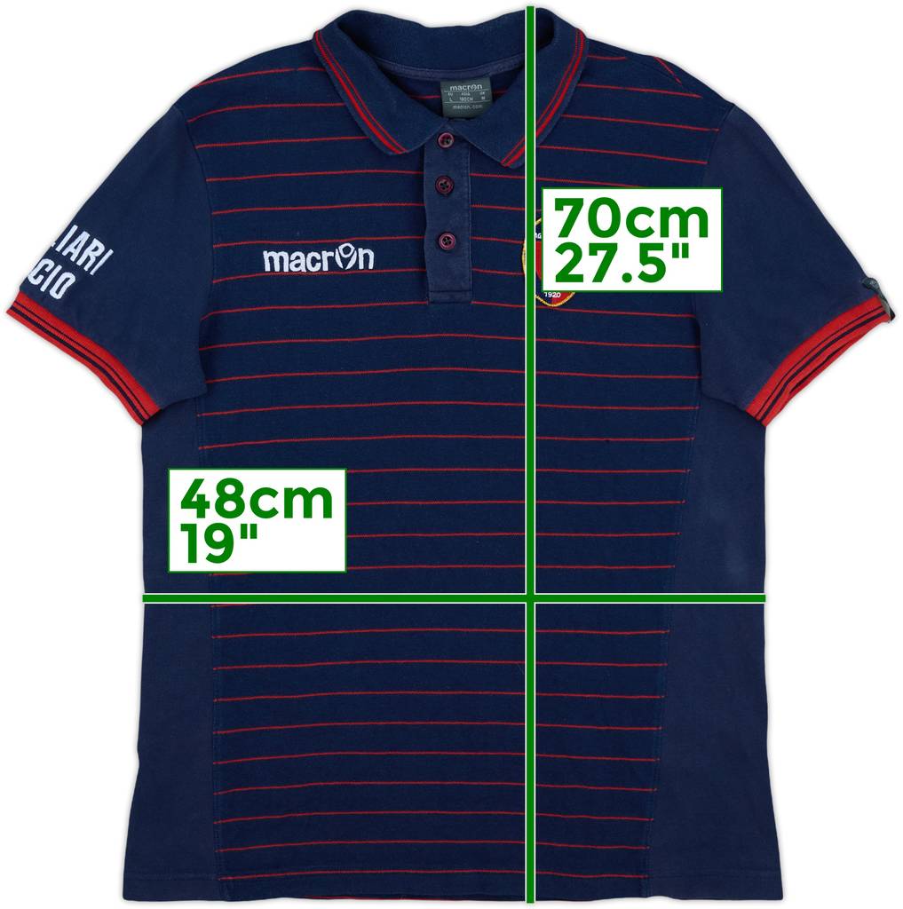 2009-10 Cagliari Macron Polo Shirt - 9/10 - (M)