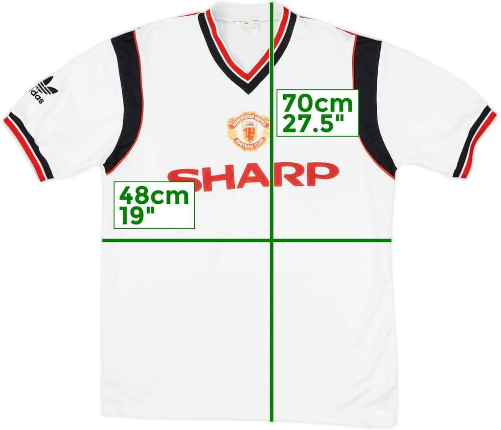 1984-86 Manchester United Away Shirt - 9/10 - (L)