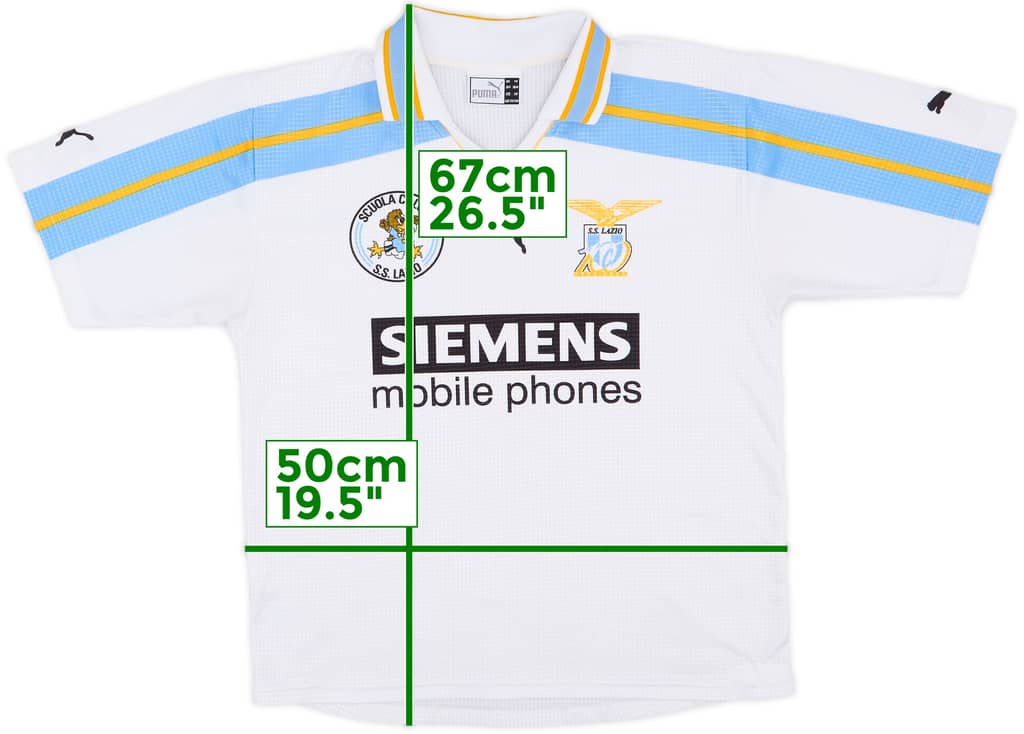 1999-00 Lazio 'Scuola Calcio' Centenary Home Shirt - 6/10 - (XL.Boys)