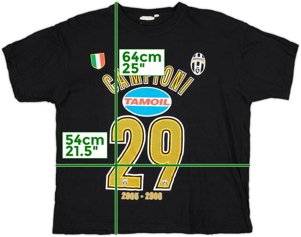 2005-06 Juventus Graphic Tee - 8/10 - (S)