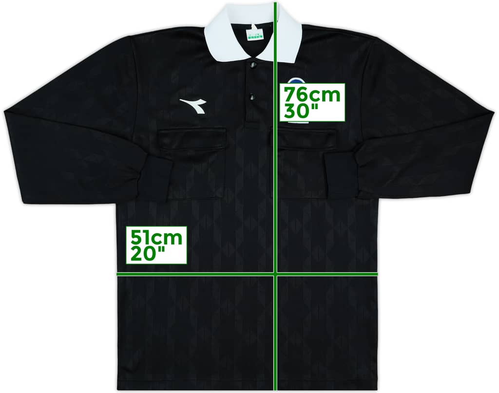 1990s Italy FIGC Diadora Referee L/S Shirt - 10/10 - (M)