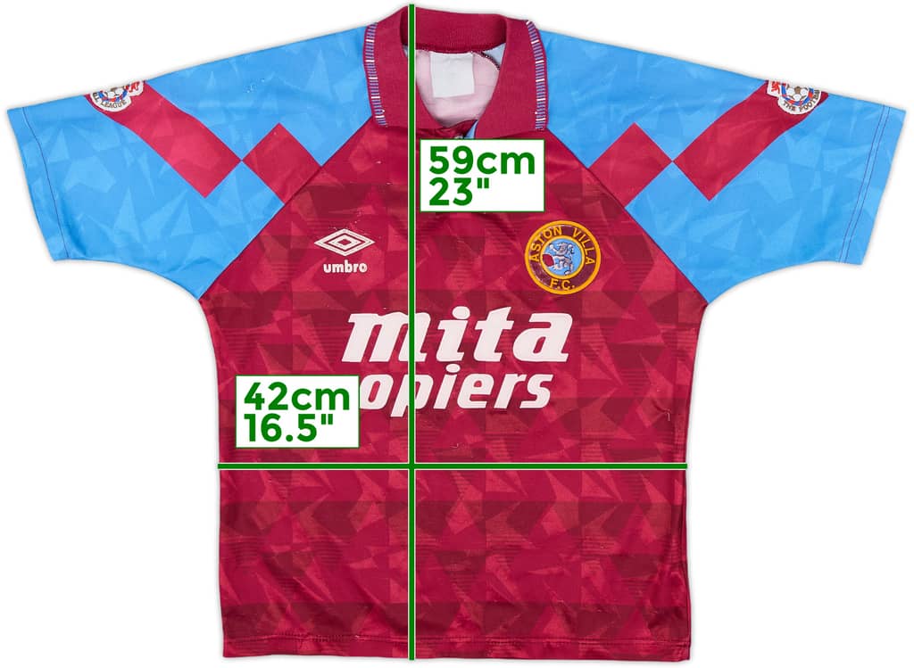 1990-92 Aston Villa Home Shirt - 4/10 - (M.Boys)