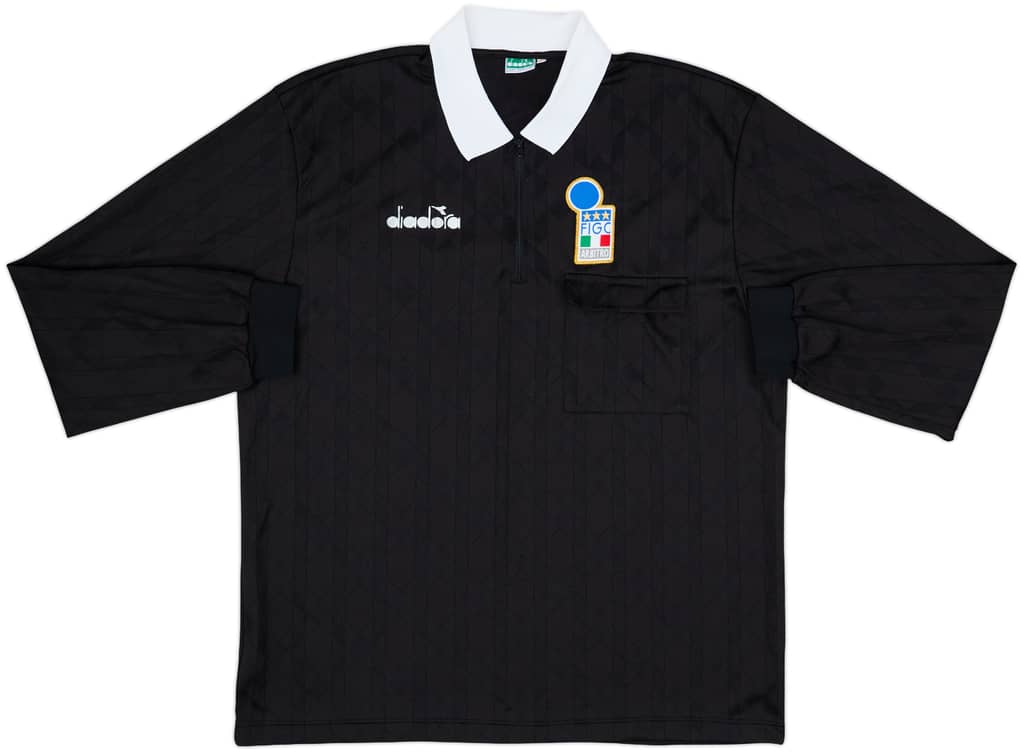 1990s Italy FIGC Diadora Referee L/S Shirt - 9/10 - (XXL)