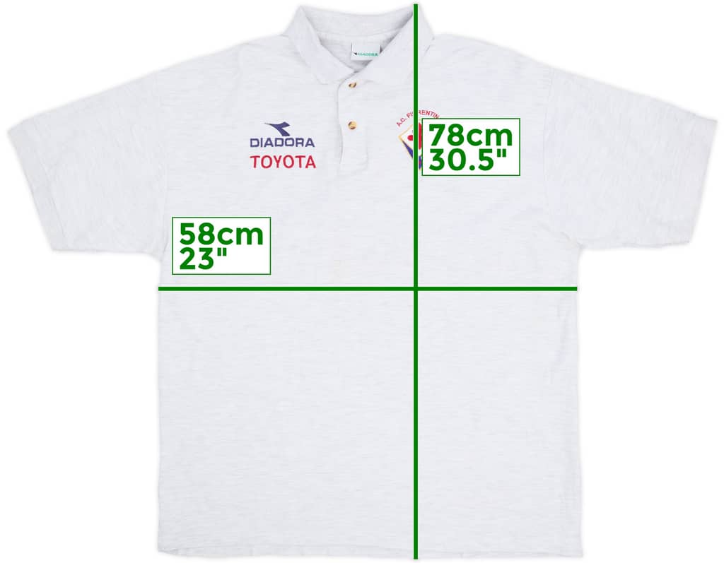2000-01 Fiorentina Diadora Polo Shirt - 8/10 - (XL)