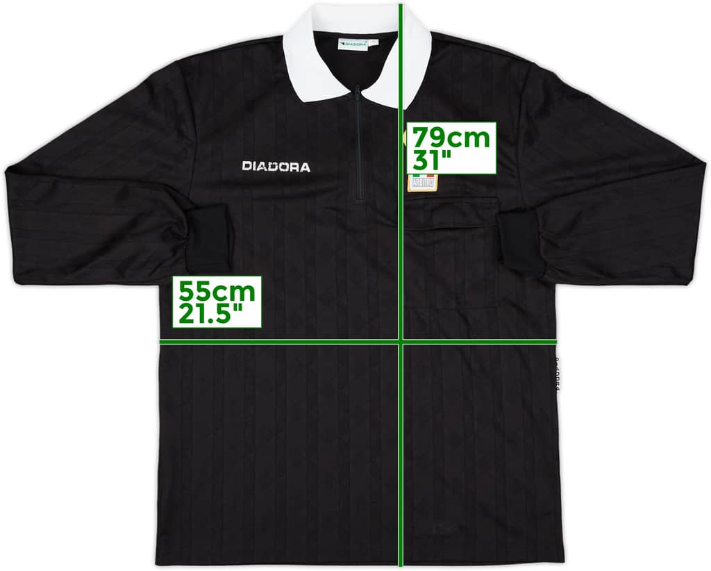 1990s Italy FIGC Diadora Referee L/S Shirt - 9/10 - (XL)