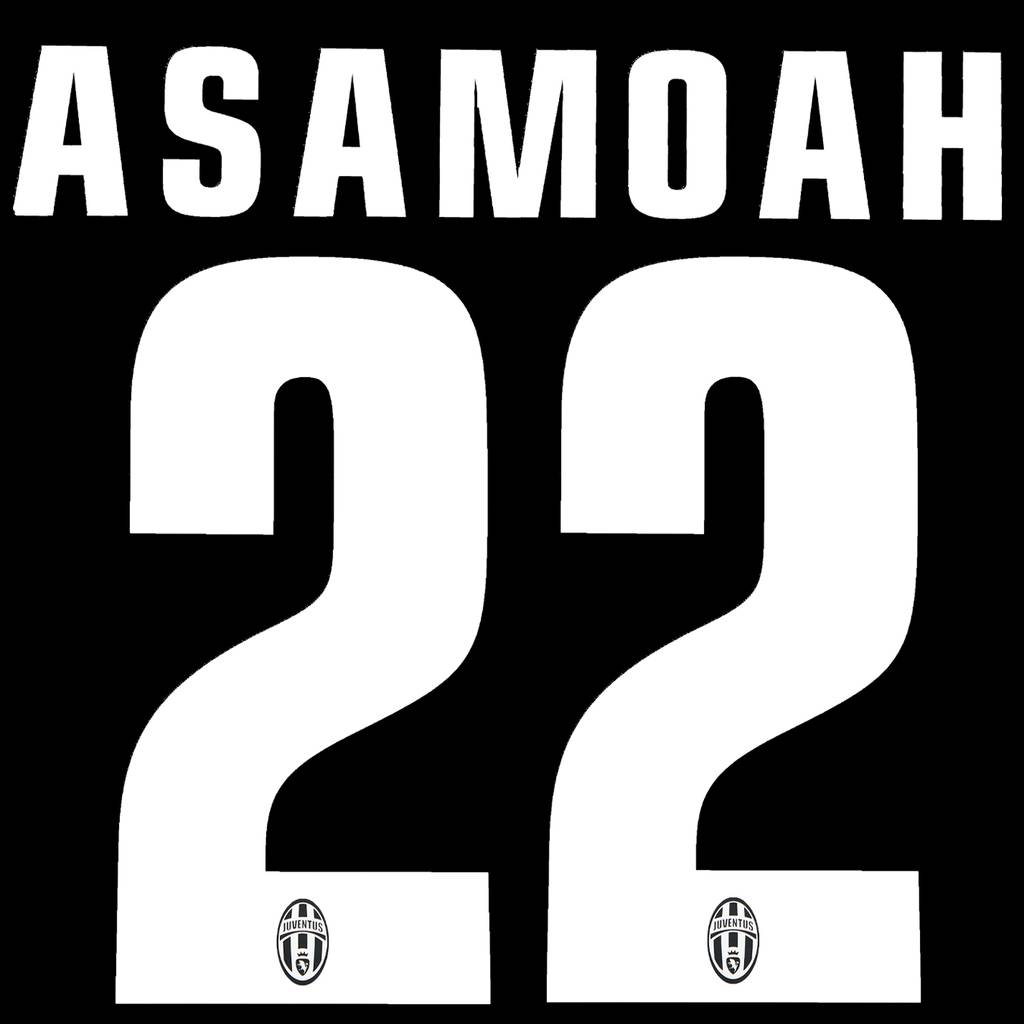 2012-14 Juventus Away/Home Asamoah #22 Name Set