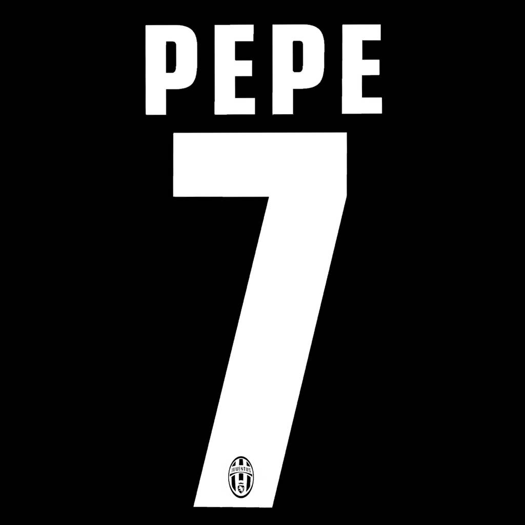 2O12-14 Juventus Away/Home Pepe #7 Name Set