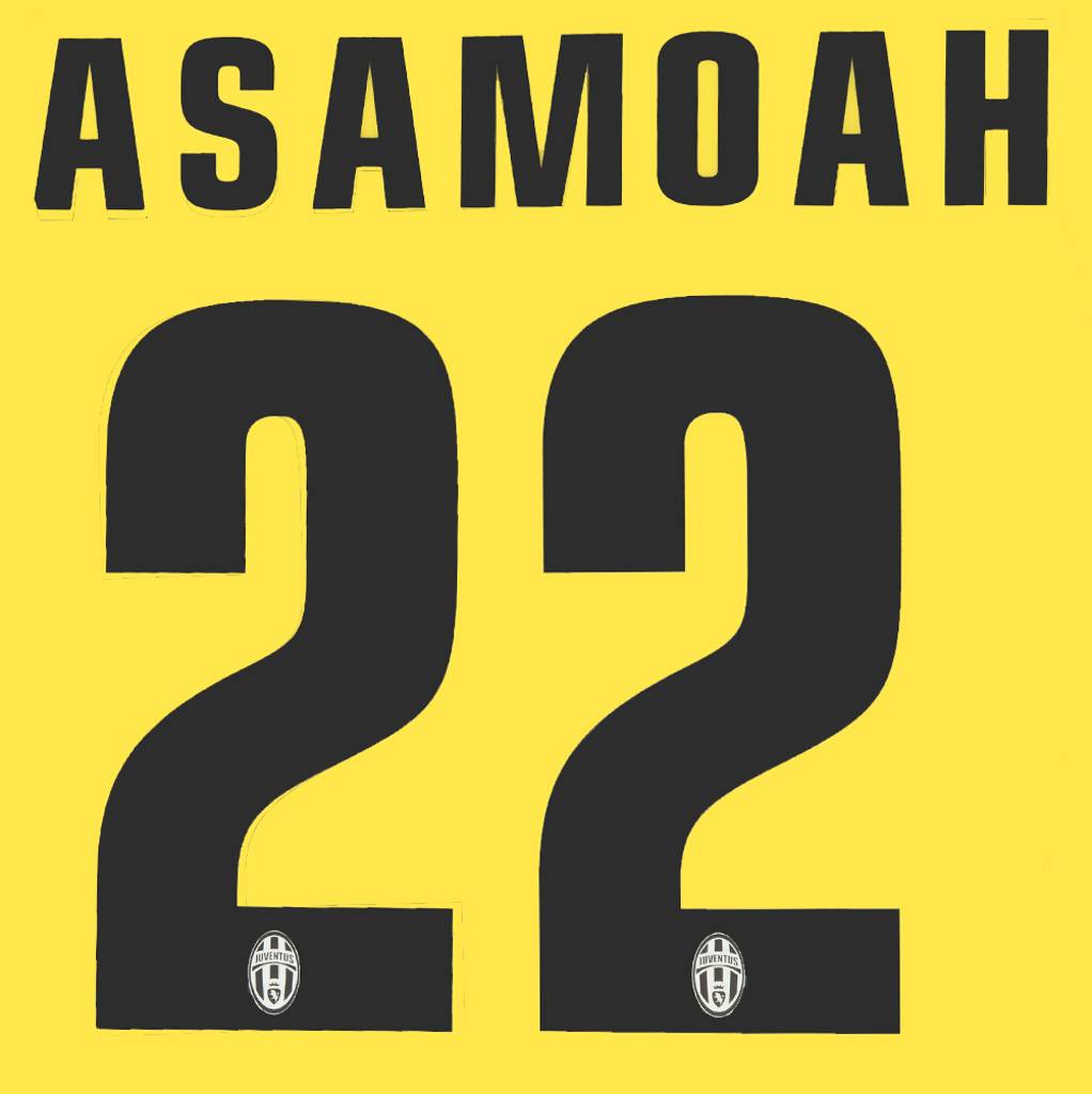 2012-14 Juventus Third Asamoah #22 Name Set