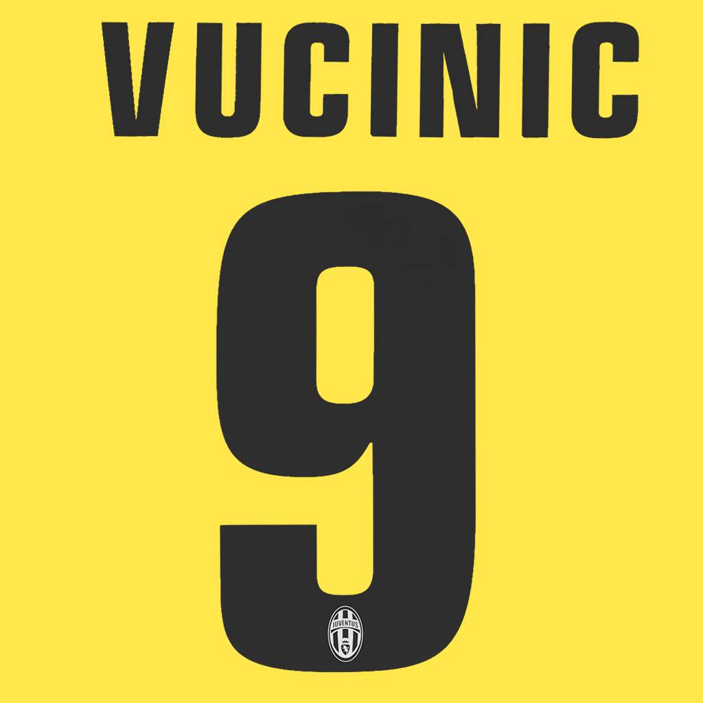 2012-14 Juventus Third Vucinic #9 Name Set
