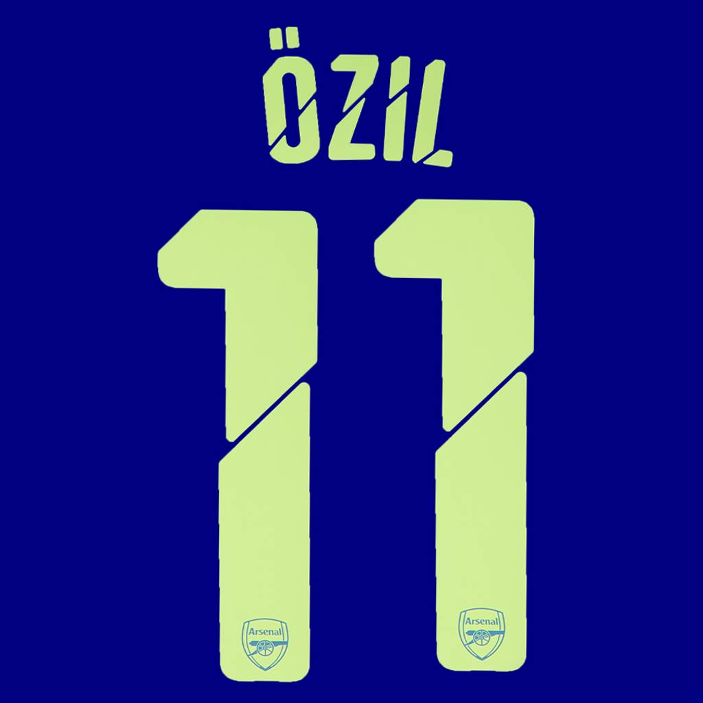 2014-15 Arsenal Third Cup Ozil #11 Name Set