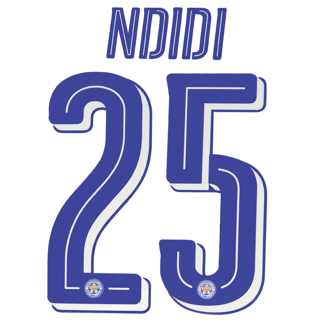 2016-17 Leicester Third Cup Ndidi #25 Name Set