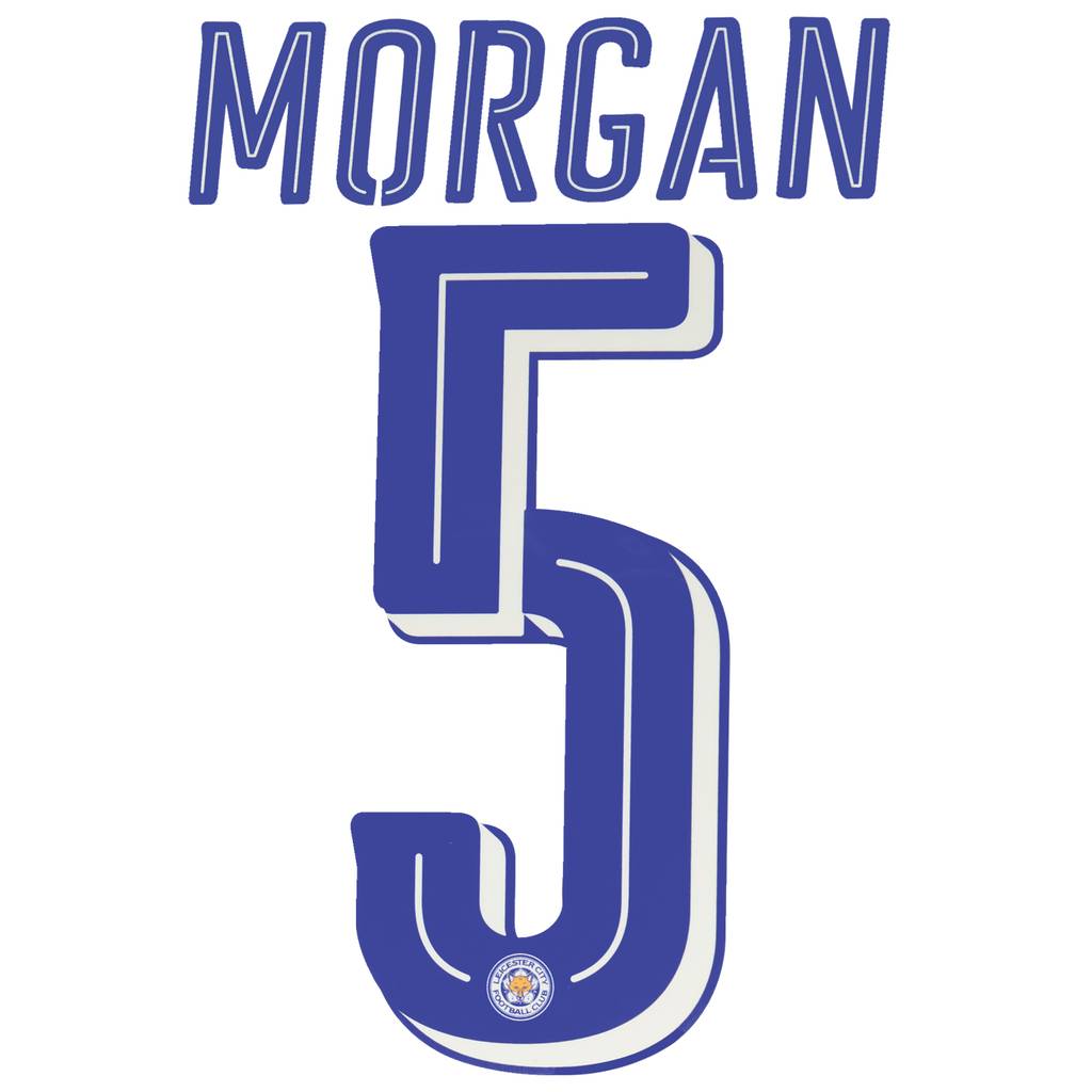 2016-17 Leicester Third Cup Morgan #5 Name Set