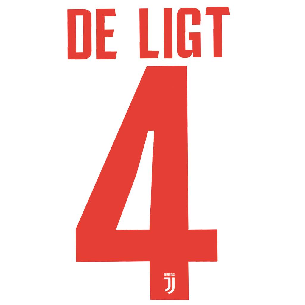 2019-20 Juventus Away De Ligt #4 Name Set