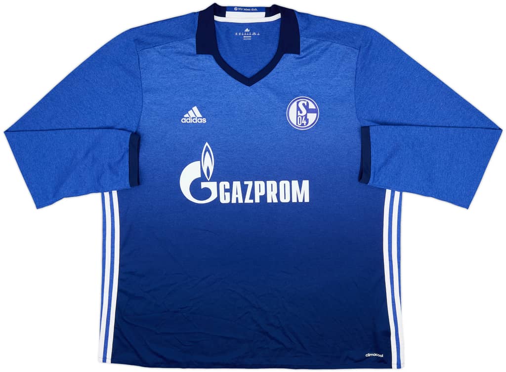2016-18 Schalke Home L/S Shirt - 8/10 - (XXL)