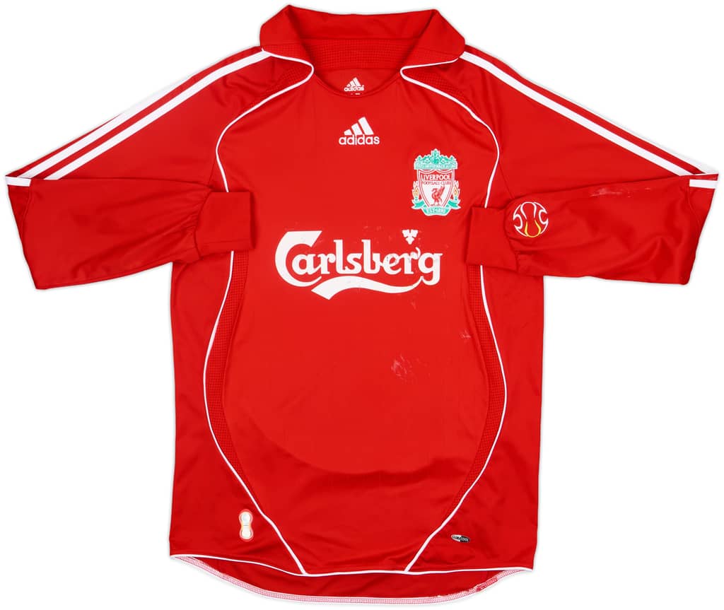 2006-08 Liverpool Home L/S Shirt - 4/10 - (S)