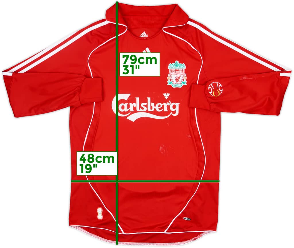 2006-08 Liverpool Home L/S Shirt - 4/10 - (S)