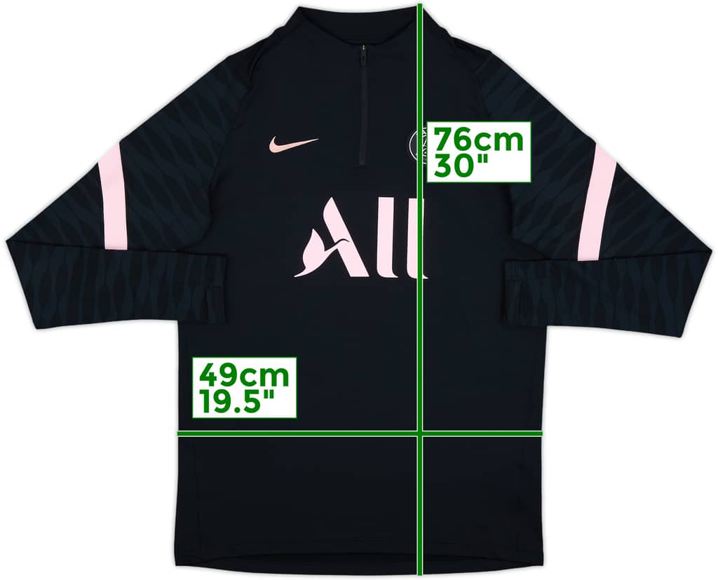 2021-22 Paris Saint-Germain Nike 1/4 Zip Drill Top - 10/10 - (M)